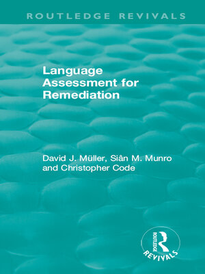 cover image of Language Assessment for Remediation (1981)